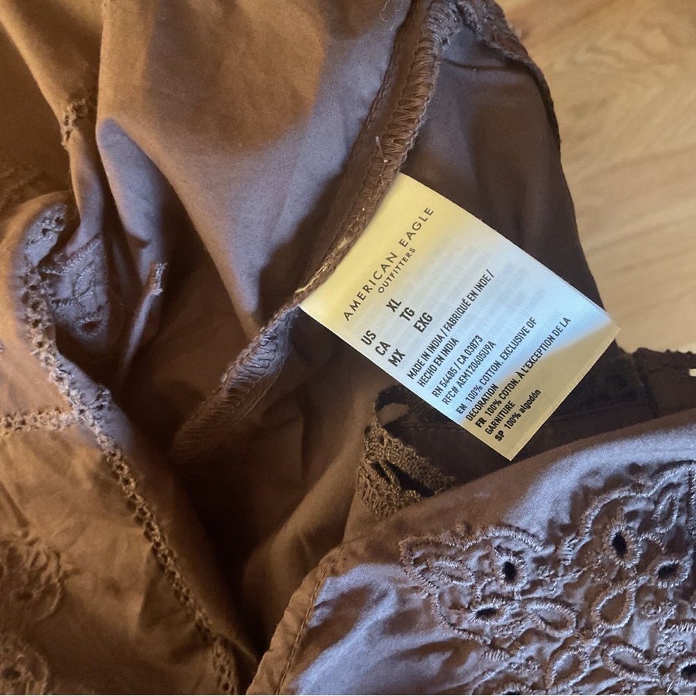 American Eagle Outfitters Dark Brown Blouse - Picture 4 of 4